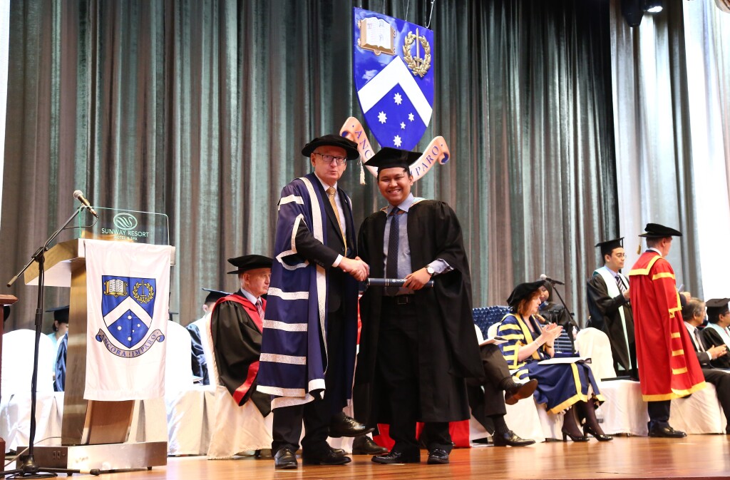 Yogi at Monash University graduation ceremony. Source: Monash University