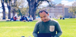 Fikan at the University Square, The University of Melbourne, Australia. Source: Personal documentation