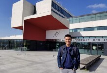 Lazuardi Arzak Amikal Hidayat berfoto di Grandes écoles Toulouse INP – ENSIACET, tempat ia mengenyam pendidikan Master of Engineering